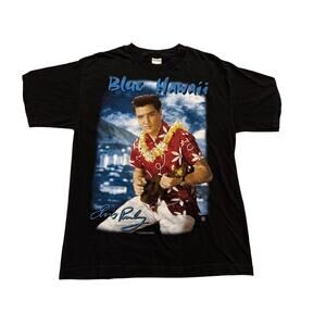 Vintage 90’s Elvis Presley Blue Hawaii Black T Shirt Men's Size L